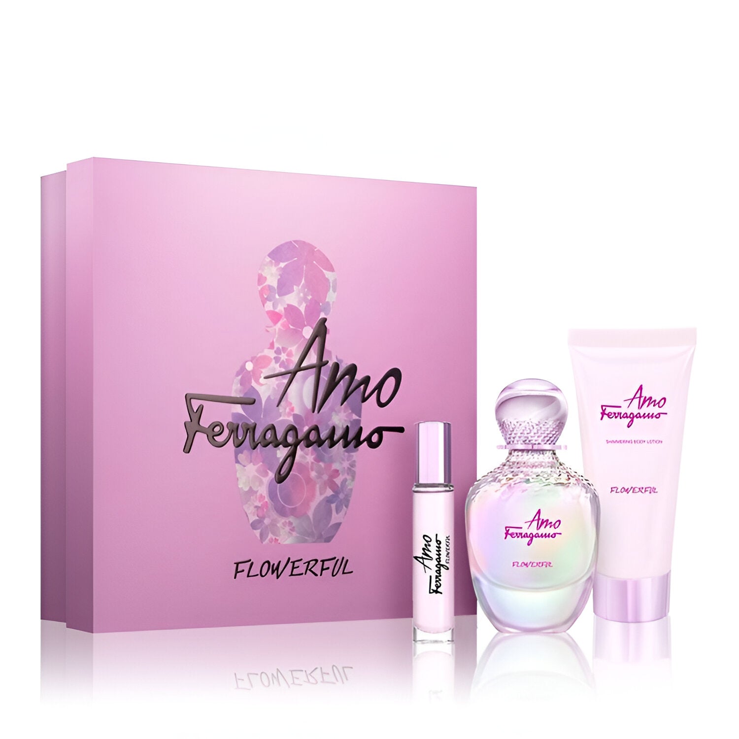 Salvatore Ferragamo Amo Flowerful EDT Shimmering Body Lotion Set | My Perfume Shop